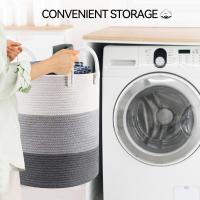 Cesto Ropa Sucia Trenzado de Algodón,40 L Cesto Colada con Asa,para Guardar Ropa Mantas Sucia Juguete para Lavadero Habitación Dormitorio - details 3