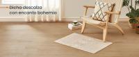 SONGMICS HOME Alfombra, 61 x 92 cm, Alfombra Antideslizante, Decoración del Hogar, para Salón, Dormitorio, Lavable a Máquina, Estilo Moderno, Beige Capuchino - details 0