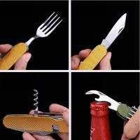 Juego De Utensilios De Camping Plegable Multi Funcional Cuchillo Fork Cuchara Para Actividades Al Aire Libre Deportes Picnic Viaje - details 11