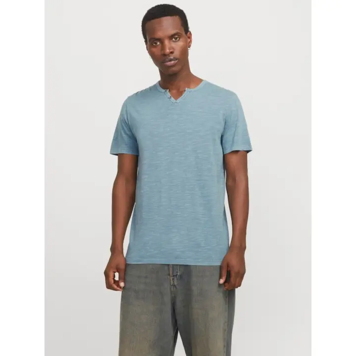 Jjesplit Neck Tee Ss Noos Azul Oceano - 1