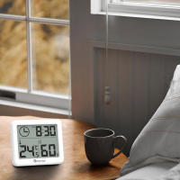 Reloj Digital De Escritorio Con Temperatura Y Humedad NIDITON Decoración Para Hogar Cocina Oficina Reloj De Pared Moderno LED - details 9