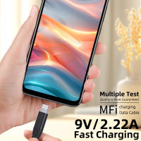 Cable Lightning a USB C LAlHONEN MFi Certificado Para iPhone 14 13 12 11 XS XR X 1m 2m 3m 10ft Carga Rápida 8-Pin Braided Material - details 0