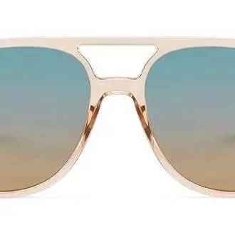 Gafas de sol estilo aviador polarizadas retro para hombres y mujeres, clásicas, de estilo aviador cuadrado, de moda, de los años 70 (rosa o azul) - 1
