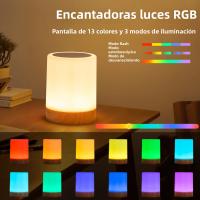 Lámpara De Noche Inteligente RGB 16 Colores Recargable Por USB Para Mesa De Noche Decoración De Dormitorio Regalo Luz De Mesa De Comedor Toque Sensible - details 0