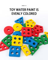 Juego De Bloques De Construcción Geométricos Montessori Para Niños Caja De Ensamblaje De Formas Educativo De Madera Sin Baterías Adecuado Para Edad 14+ - details 9