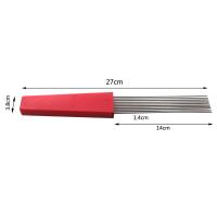 Guiro Scraper Portátil Con 11 Varillas De Acero Instrumento Latino Profesional Para Adultos Niños Principiantes Regalos Para Niños Y Niñas - details 1