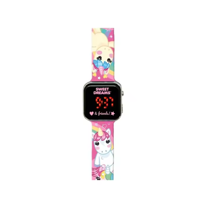 RELOJ LED PARA NIÑAS DE SWEET DREAMS CON PULSERAS DE PLÁSTICO - FUNCIONA CON PILA - 1