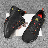 Zapatos De Senderismo Para Hombres HIKEUP De Cuero Suela De Goma Antideslizante Transpirables Malla Superior Tamaño 40-45 Color Negro Verde Caqui Gris - details 35