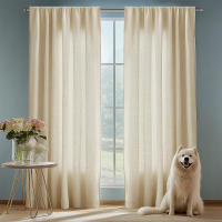 Cortinas De Lino Algodón Transparentes Para Dormitorio Y Sala De Estar Con Bolsa De Roda Filtración De Luz Estilo Europeo - details 13