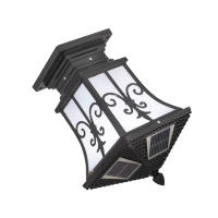 Lámpara De Pared Solar LED Retro Control Remoto Impermeable Para Jardín Decoración De Valla Puerta De Porche Luz Nocturna - details 5