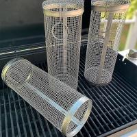 Cesta De Barbacoa Redonda De Acero Inoxidable Para Jardín Y Cocina Utensilios De Cocina Resistentes Al Calor Fácil De Limpia Para Exterior - details 4