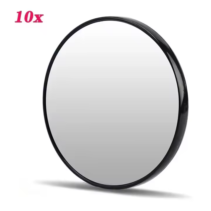 Espejo De Maquillaje Magnificante Con Ventosa 5x/10x/15x Espejo Redondo Portátil Para El Baño Negro Para Extracción De Puntos Negros - 1