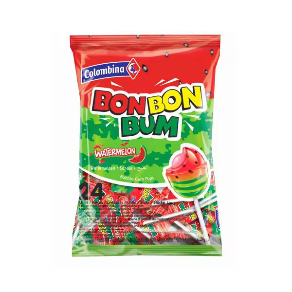 COLOMBINA- BON BON BUM DIFERTENES SABORES BOLSA DE 24 UND. - 1