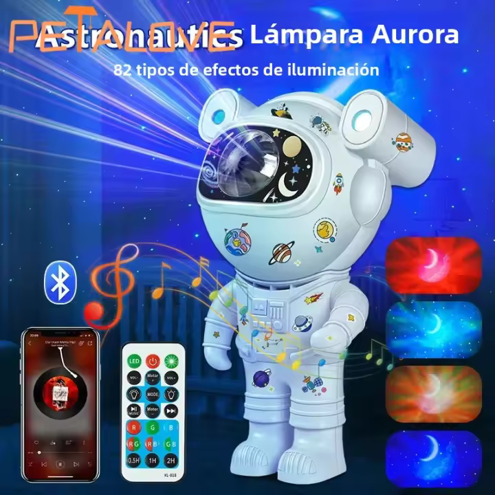 Proyector De Estrellas Nueva Luz Nocturna Ajustable De 360 Grados Astronauta Nebulosa Galaxia Para Niños Regalo De Navidad Halloween Cumpleaños - 1