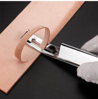 Kit De Herramientas De Corte Para Cuero Metálico Y Cuero Con 3 Hojas De Repuesto 4 Piezas Herramienta De Beveler De Seguridad Para DIY Negro/Cobre - details 1