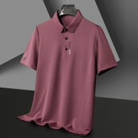 Camisa Polo Para Hombre De Color Sólido Con Mangas Cortas Transpirable Y Cómoda Estilo Casual Y Negocios Nuevo Arrivals - details 4