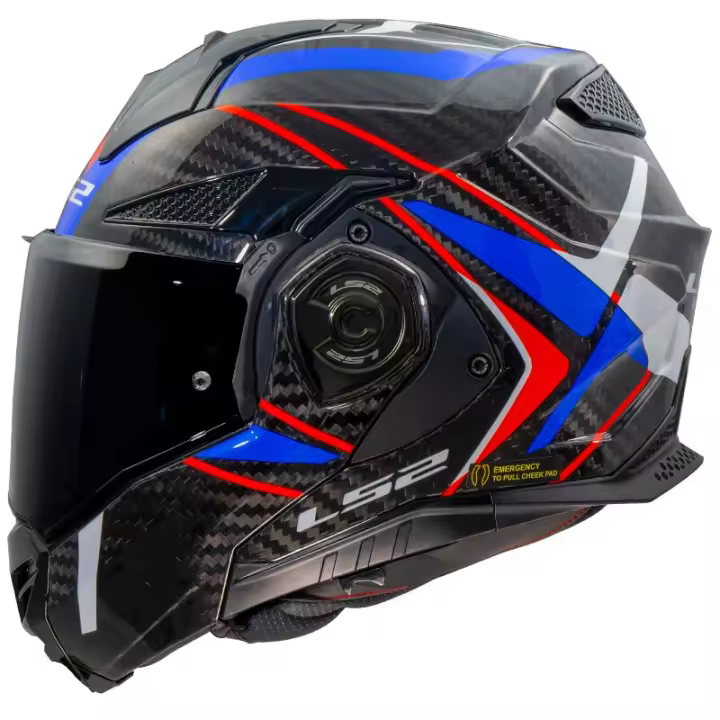 CASCO LS2 MODULAR FF901 ADVANT X C FUTURE II CARBONO negro-azul-rojo 2025 TALLA S - 1