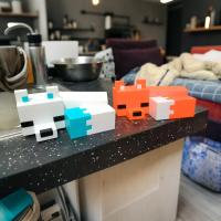 Zorro Dormido En 3D Impreso Decoración Perfecta Para El Dormitorio Plástico Duradero Sin Necesidad De Energía - details 3
