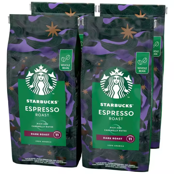STARBUCKS Grano - Espresso Roast - Dulce sabor caramelizado 4x450g (1,8kg) - 1