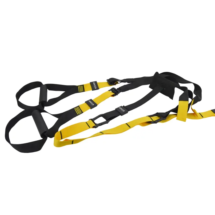 Correas Jocca regulables de suspensión para entrenamiento de lumbares, abdominales y pecho para mejorar en fuerza, resistencia y equilibrio desde cualquier lugar. Fácil de guardar. Peso máximo 120 Kg - 1