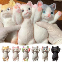 Juguete De Mano De Gato Grande En Silicona Suave Para Alivio Del Estrés Regalo Para Niños Y Adultos Figura De Gato Mochi - details 0