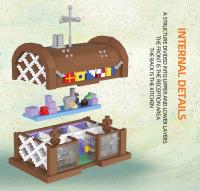Bloques De Construcción SpongeBob SquarePants Serie Krusty Krab Casa De Piña Estatua De Piedra Modelo Para Decoración De Escritorio Juguetes Educativos Para Niños Regalos - details 10