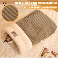 Bolsa De Dormir Para Mascotas Invierno Cálido Suave Plush Semi-Encerrado Sillón Para Gatos Y Perros Accesorios De Cama Cómodos Para El Hogar - details 13