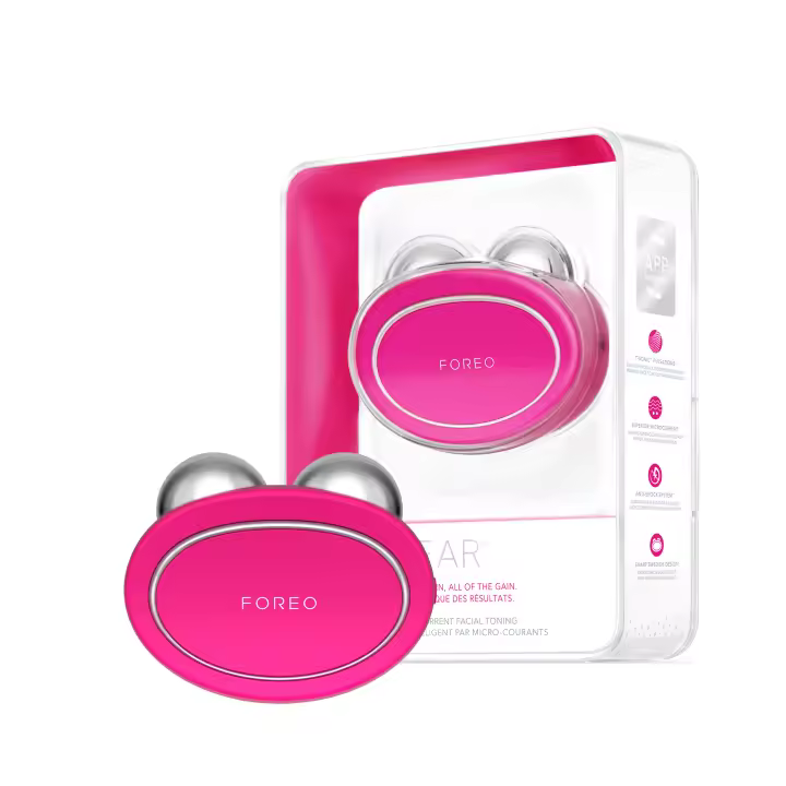 FOREO BEAR Masajeador facial eléctrico de microcorrientes ,Reductor de papada ,Define el contorno de la mandíbula, Lifting facial inmediato y no invasivo, Anti arrugas ,Seguro e indoloro - 1