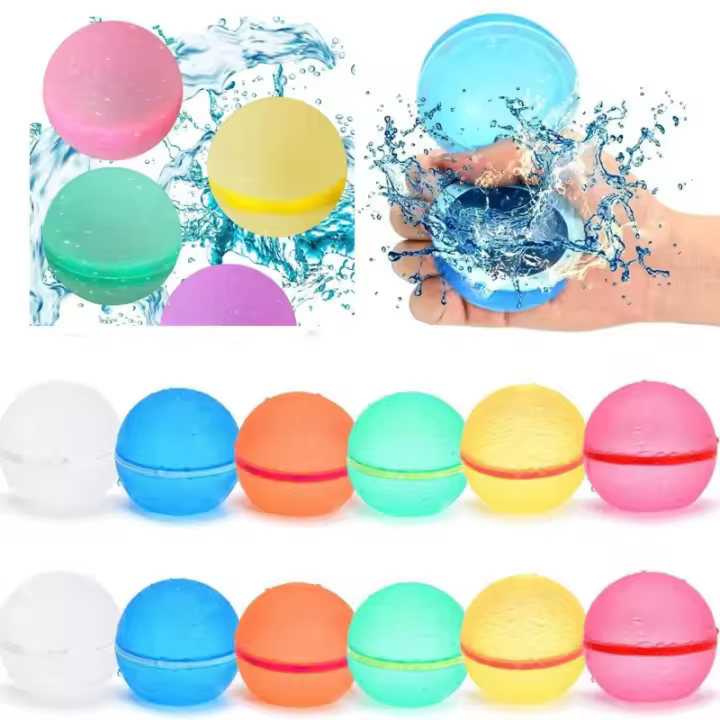 Bolas De Agua Reutilizables De Silicona Magnéticas Para Piscina Juegos De Agua Inflables Juguetes Para Niños Edad Recomendada 3-12 Años - 1