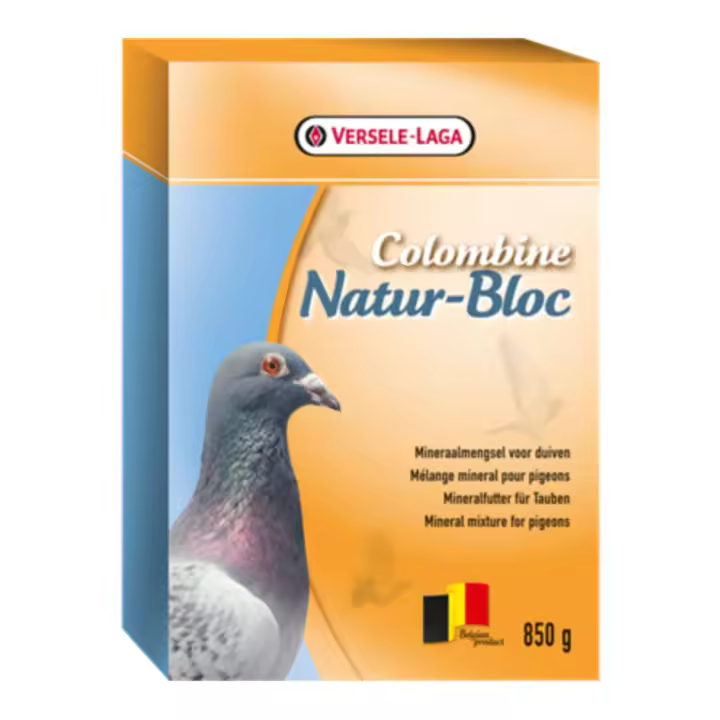 Natur Bloc Colombine 850 gr. - Bloque Natural Minerales Palomas - Grit Palomas Oligoelementos - Versele Laga - 1
