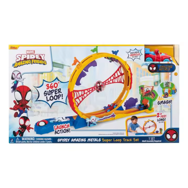 Spidey - Amazing Metals Super Loop Track Set (Toy Partner SNF0295) - 1