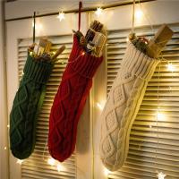 Grande Calcetines De Navidad Para Niños Tejidos Con Cable Decoración Festiva Para Fiestas Familiares Y Adornos De Navidad - details 5