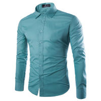 Camisa De Manga Larga Para Hombre En 14 Colores Solidos Estilo Casual Moda Candy Color Para Uso Diario Primavera Y Verano - details 15