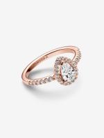 Pandora - Anillo Halo de Pera Brillante - Baño de Gold Rose de 14K - details 0