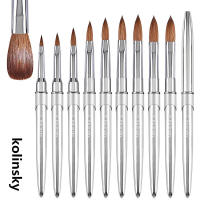 Cepillo De Uñas Puro Kolinsky 100% Con Mango De Metal Para Gel UV Y Extensión De Uñas Cepillo De Manicura Para Pintura Y Dibujo - details 0