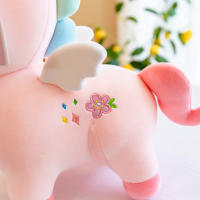 Muñeco De Peluche De Dibujos Animados Unicornio Rosa Con Bordado Para Decoración De Habitación Regalo De Cumpleaños Para Niñas Almohada De Suéter De Piel De Caballo - details 13