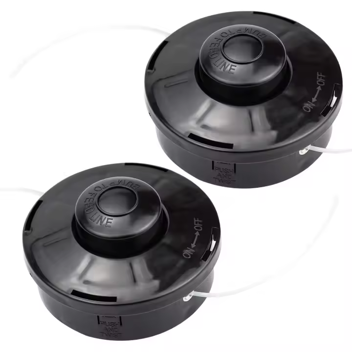 SOMY Paquete de 2 cabezales universales para cortacésped, carrete de repuesto para cortacésped de nailon M10 x 1,25 para cortacésped de gasolina, cabezal cortador de cepillo - 1