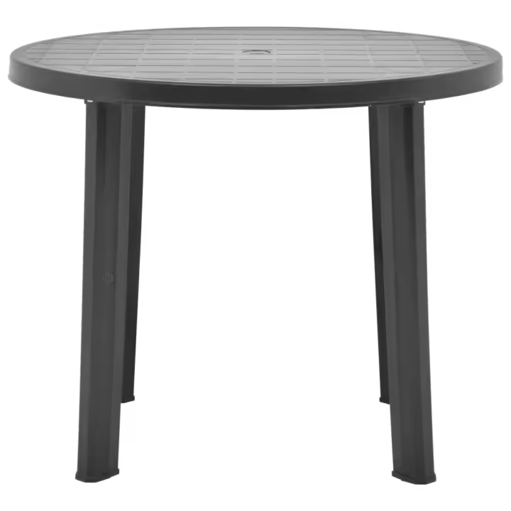 VidaXL Mesa de jardín Roke redonda antracita Ø89x72 cm - 1