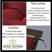 REINO MANSIDI 1 und Cojines 90x45x10cm con Respaldo para Sillas de Terraza Rojo - Cómodos y Llamativos - details 2