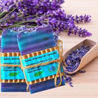 2 Jabones Artesanales Naturales de Lavanda. PumarShop Cinnia Natura. Hidratante. Aroma Agradable. Relajante y Regenerador. Hecho a Mano. Apto Veganos. - details 1