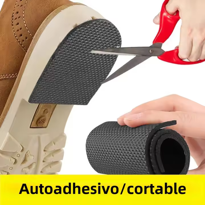 Pegatinas De Suela Para Zapatos Y Zapatillas Antideslizantes Y Anti Usura Silenciosas Adhesivas Fuertes Cortables Con Patrón Gris Y Blanco Para El Pie - 1