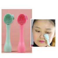 Cepillo De Limpieza Facial De Silicona 2 En 1 Instrumento De Limpieza Facial Eliminador De Masка De Arcilla Y Rascador De Maquillaje - details 5