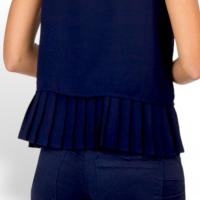 Blusa azul marino con tirante ancho de Tiffosi, con tablado en la parte baja para mayor comodidad. - details 5
