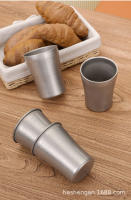 Taza De Agua Retro Japonesa De Acero Inoxidable 304 Doble Capa Antideslizante Estilo Café Para Camping Utensilios De Mesa Al Aire Libre - details 10