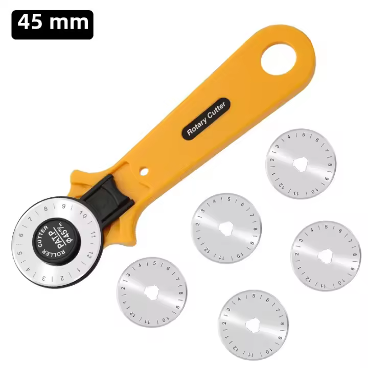 IMZAY Kit De Herramientas De Corte Rotativo Profesional Portátil Con 5 Hojas De Acero Inoxidable Seguro Para DIY Talla 28/45mm - 1