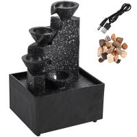 Nueva Decoración De Escritorio Cascada Creativa Ornamentos Fluyendo Agua Pequeño Para Sala De Estar Oficina Ornamentos Fuente De Mesa - details 7