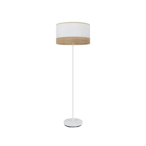 FABRILAMP Lámpara de Pie Olga 1xe27 Blanco/Madera Clara 162x40x40 Cm - Diseño Elegante - 1