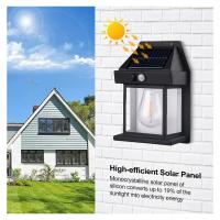 Lámpara De Tungsteno Solar Con Sensor De Movimiento Inteligente 3 Modos De Iluminación Impermeable Para Decoración De Jardín Y Pared - details 1
