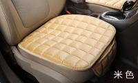 Juego De Cubiertas De Asiento De Coche De Peluche Protector Antisalpicaduras Universal Para Automóviles SUVs Sedanes Hatchbacks Camiones Capa De Cojín Delantero/trasero En Negro Gris Beige - details 8