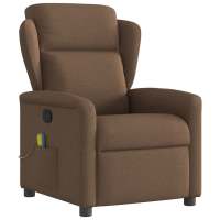 vidaXL Sillón de masaje reclinable de tela en color Gris nube/Negro/Marrón y más - details 2